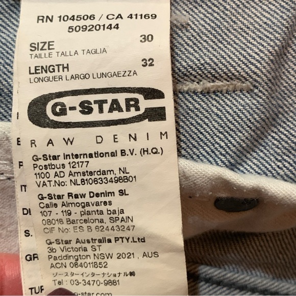 G Star Raw Radar Low Jeans Men 30x32 Contrast Stitch Straight Grunge Distressed - Picture 5 of 8